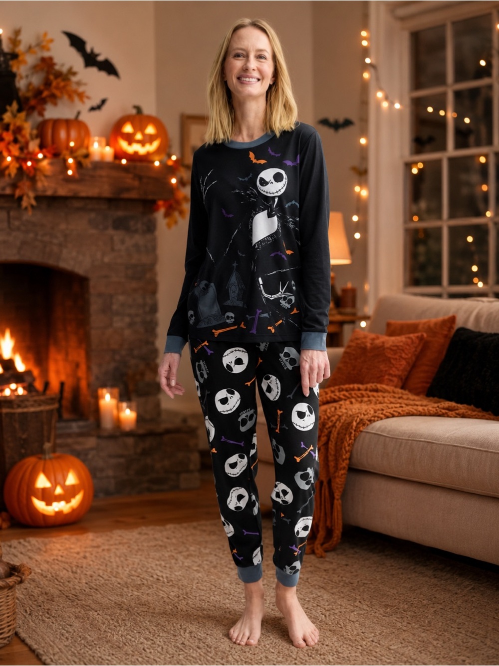 Disney’s The Nightmare Before Christmas pajama top and bottom set NWT S, M